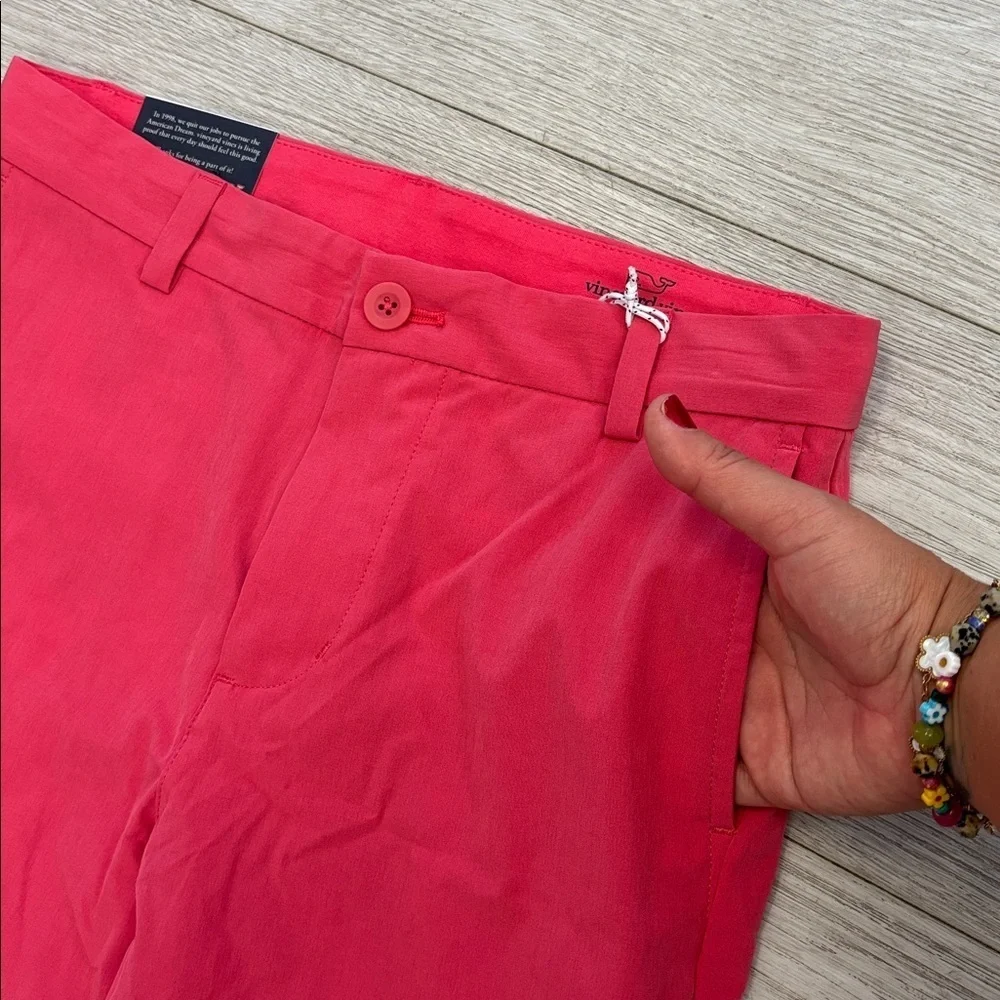 NWT Vine yards performance breaker pants sailors red pink size 16